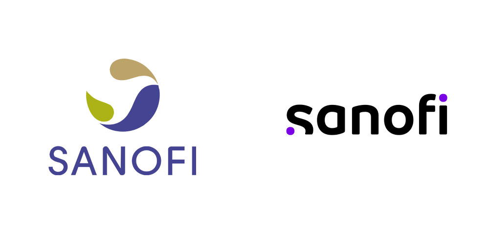 赛诺菲品牌新旧logo对比,logo设计