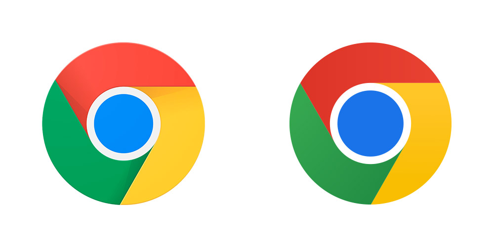 谷歌chrome图标更新,logo设计